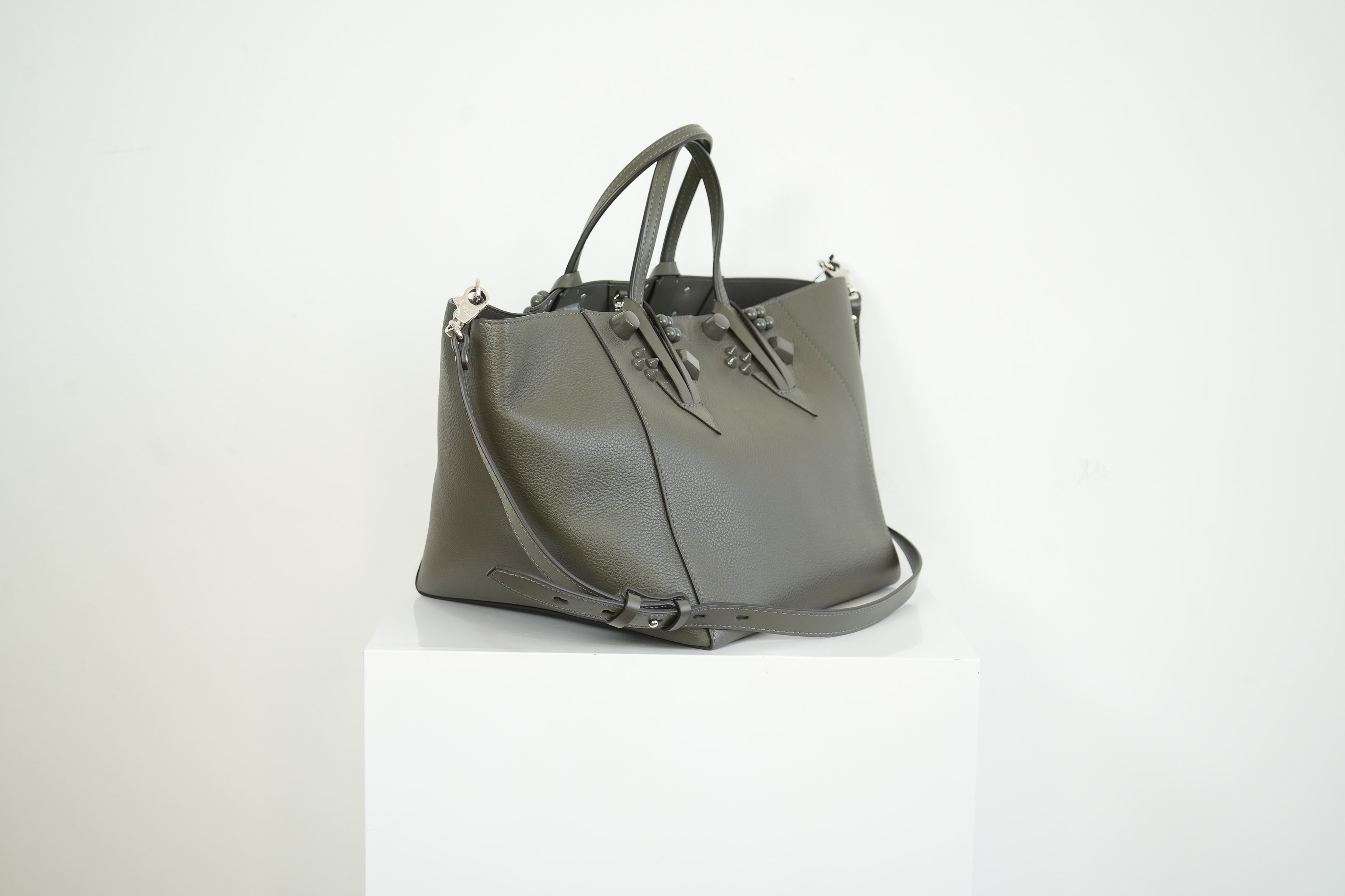Christian Louboutin Small Cabachic Grey Tote Bag
