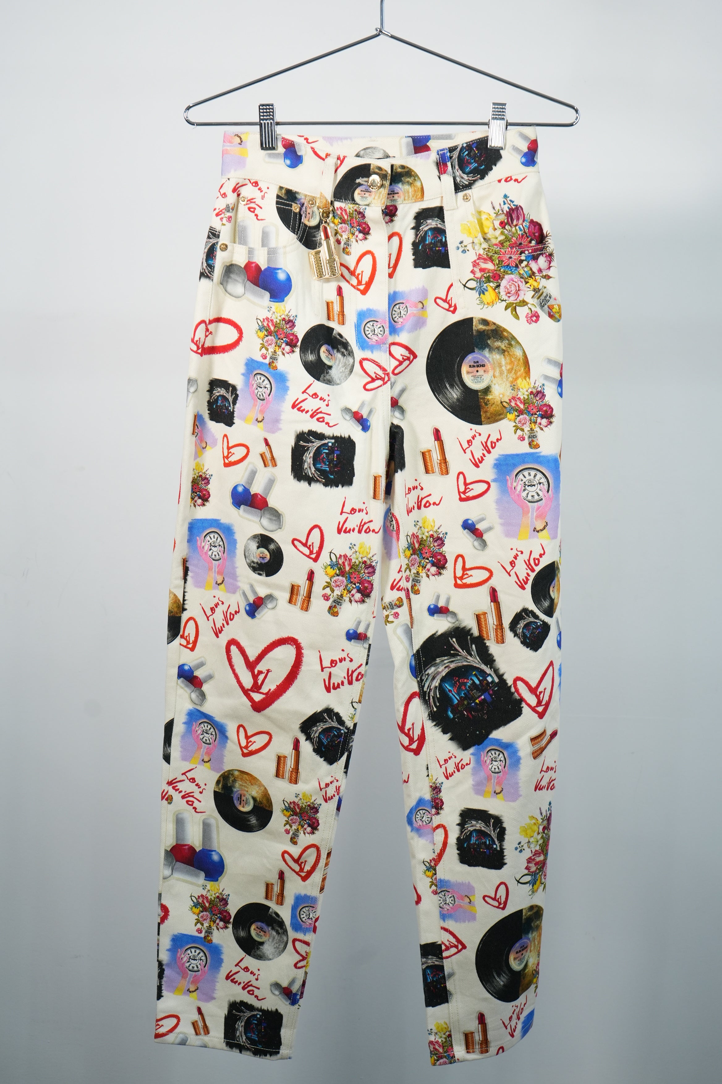 Louis Vuitton Pop Art Junk Print Trousers Pants Jeans