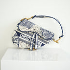 Christian Dior White Saddle Bag "Around the World"