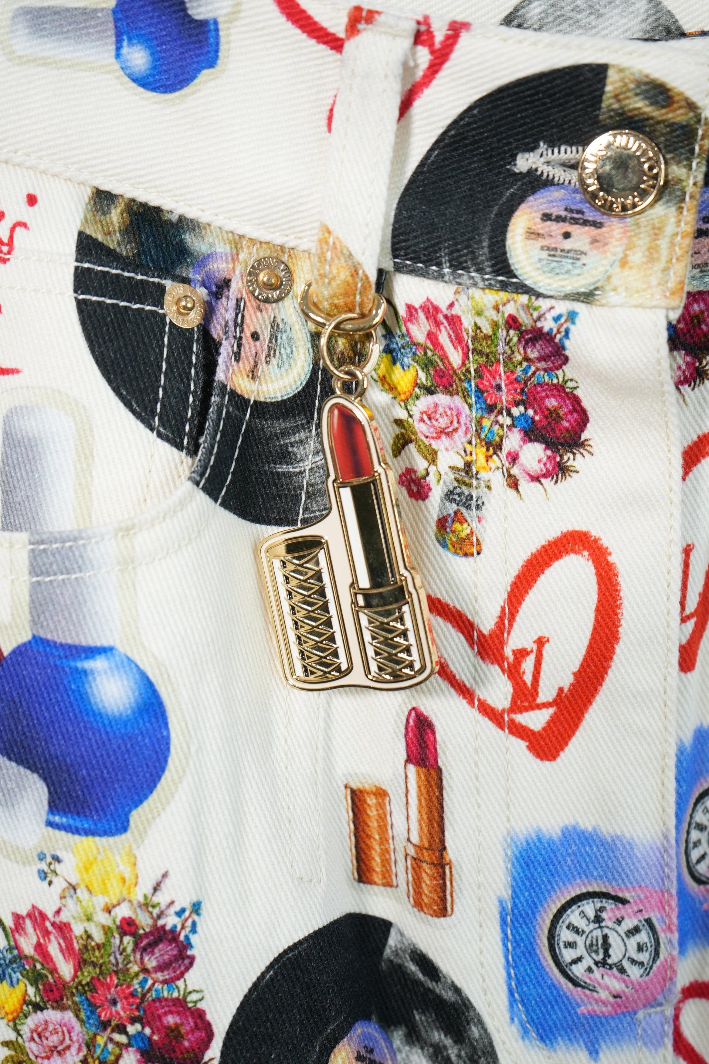 Louis Vuitton Pop Art Junk Print Trousers Pants Jeans