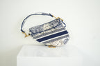 Christian Dior White Saddle Bag "Around the World"