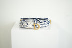 Christian Dior White Saddle Bag "Around the World"