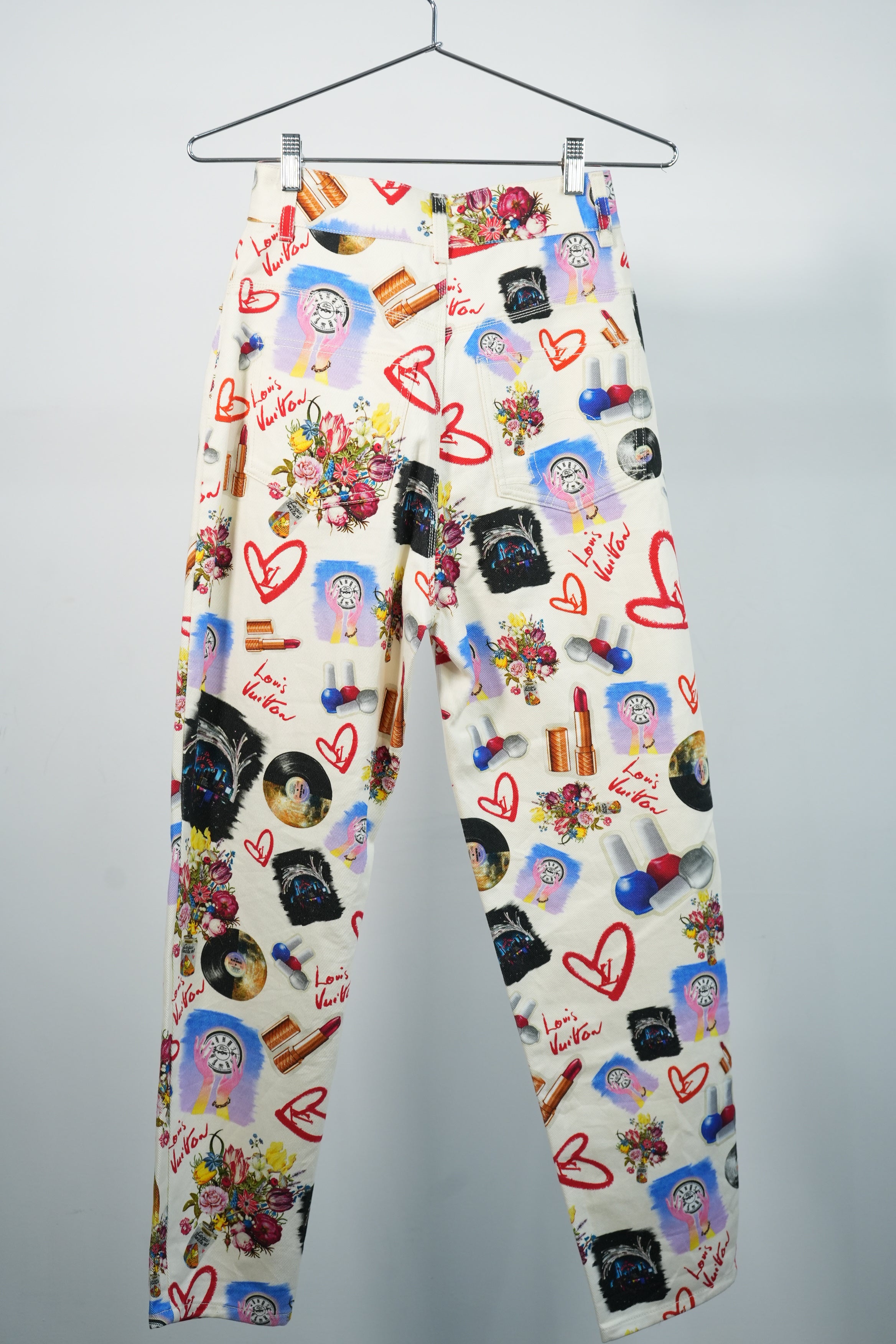 Louis Vuitton Pop Art Junk Print Trousers Pants Jeans