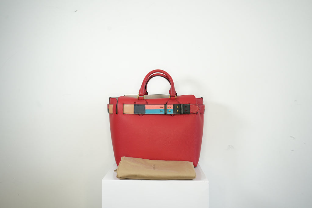 Burberry "The Belt" Tote Bag Red with Dust Bag