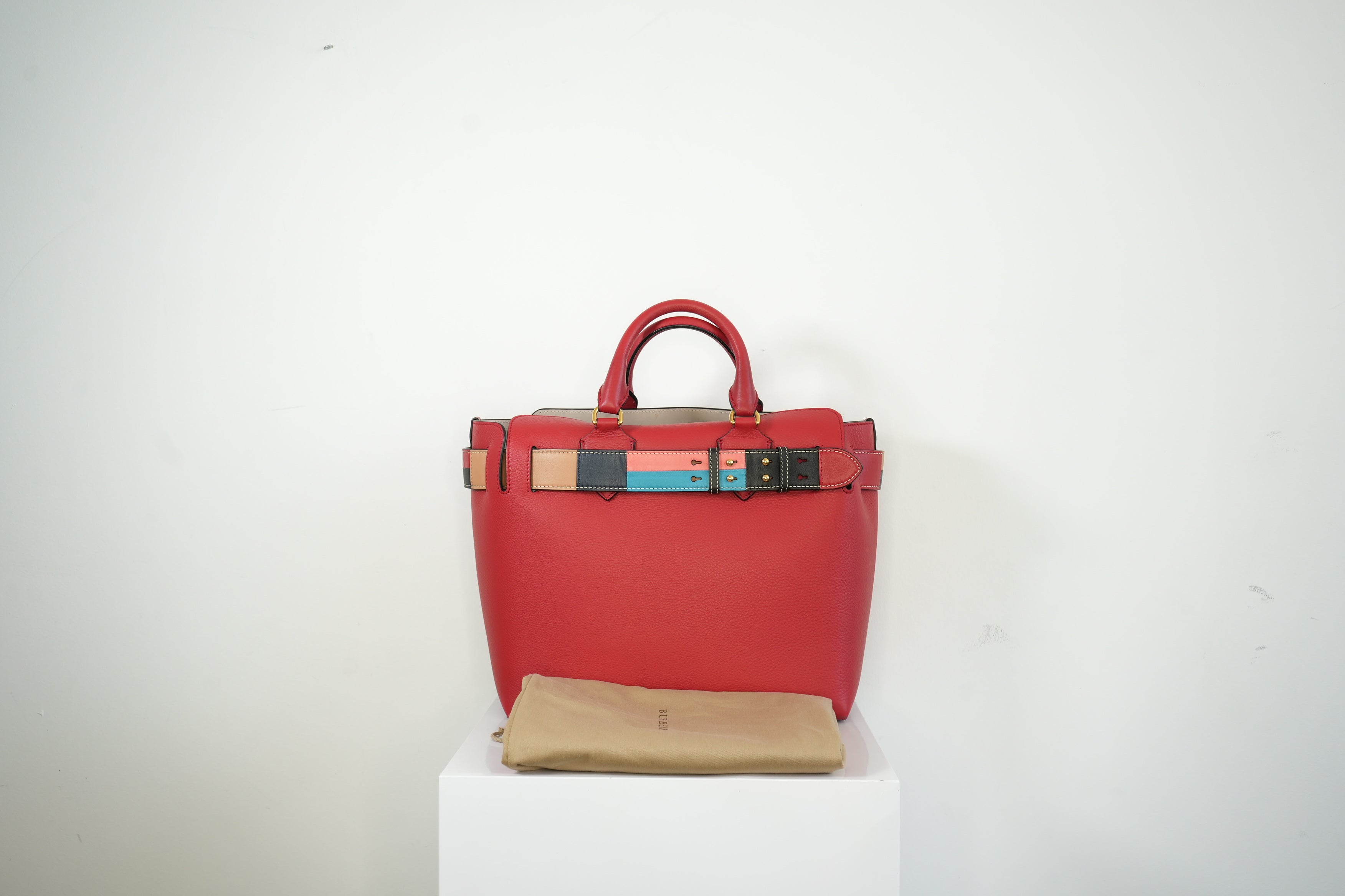 Burberry "The Belt" Tote Bag Red with Dust Bag