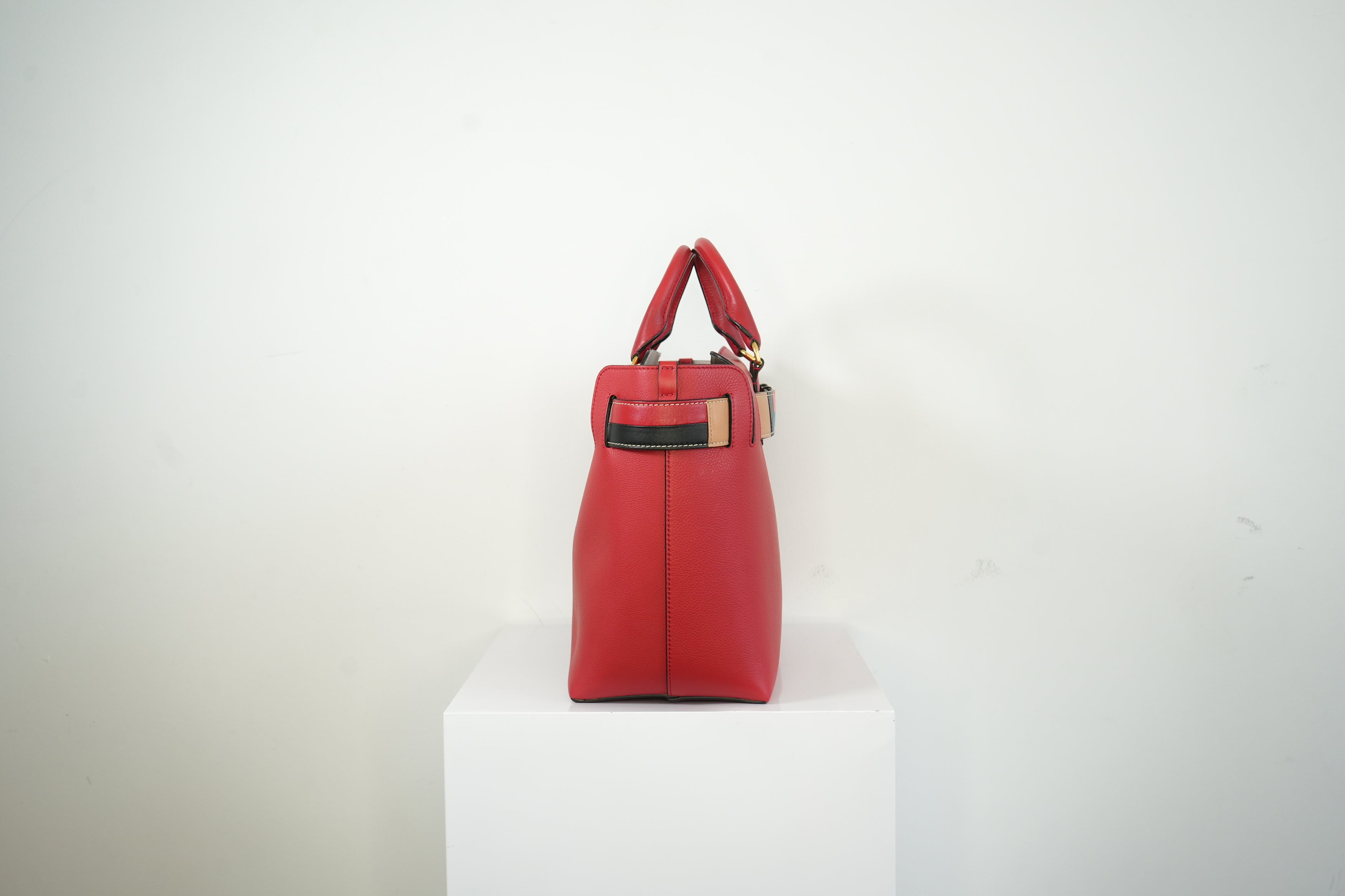 Burberry "The Belt" Tote Bag Red with Dust Bag