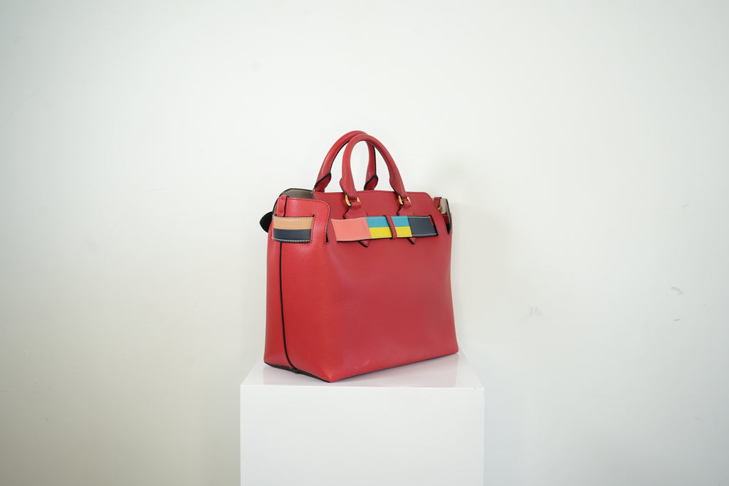 Burberry "The Belt" Tote Bag Red with Dust Bag