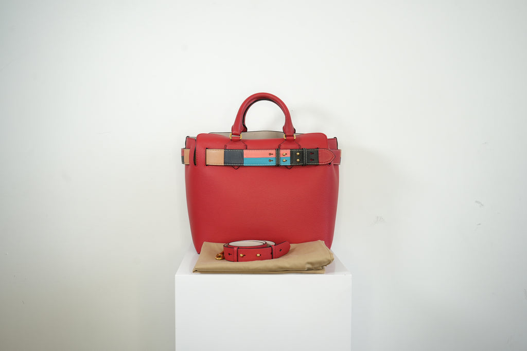 Burberry "The Belt" Tote Bag Red with Dust Bag