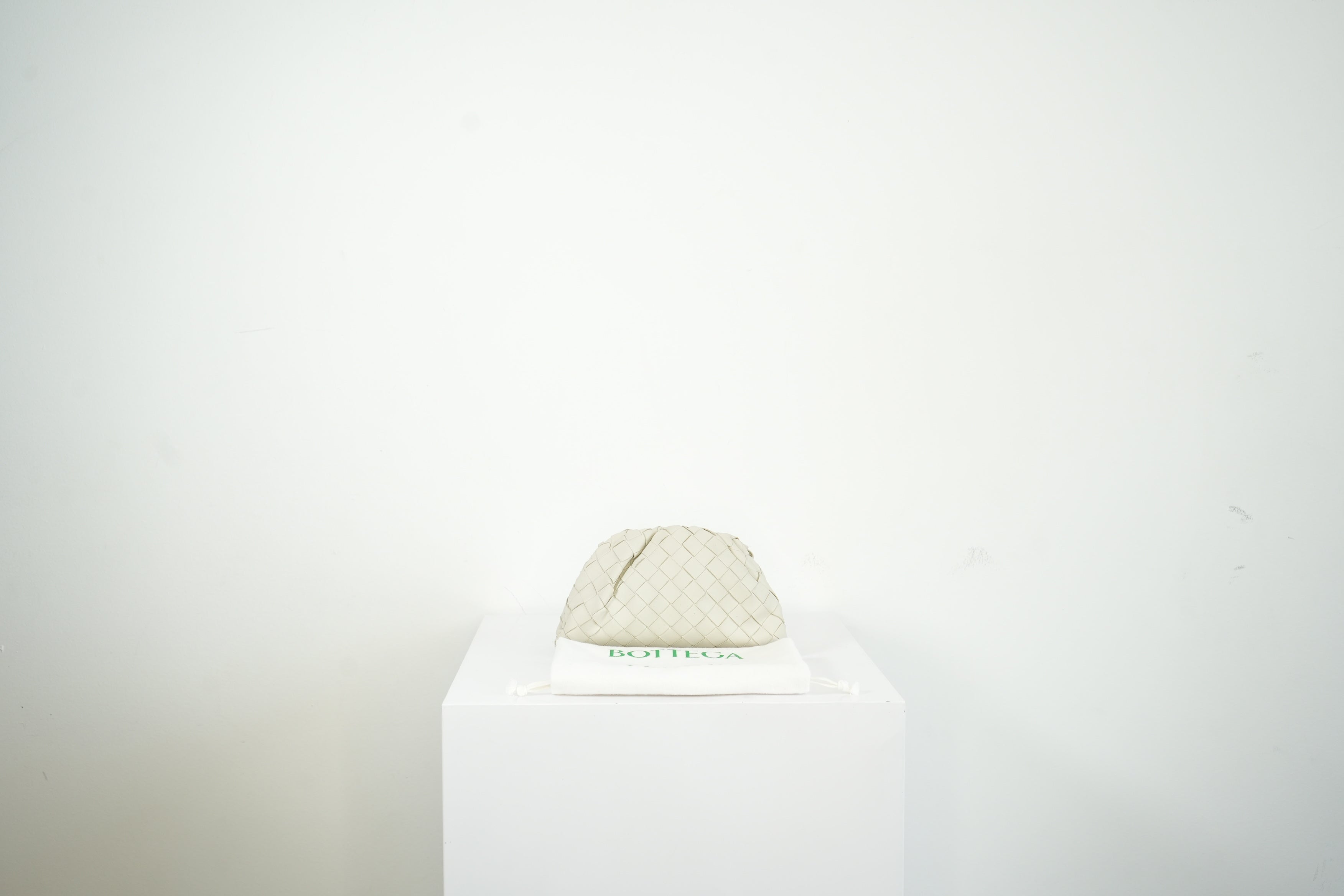 Bottega Veneta Nappa Introcciato Mini Pouch White