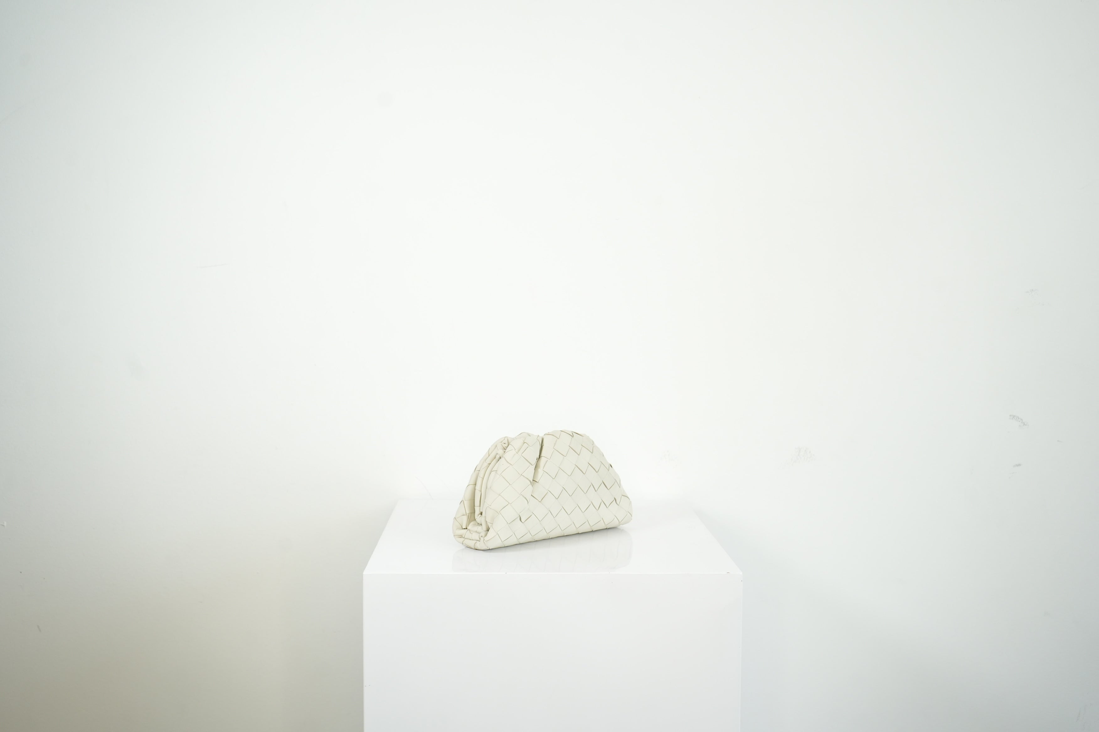 Bottega Veneta Nappa Introcciato Mini Pouch White
