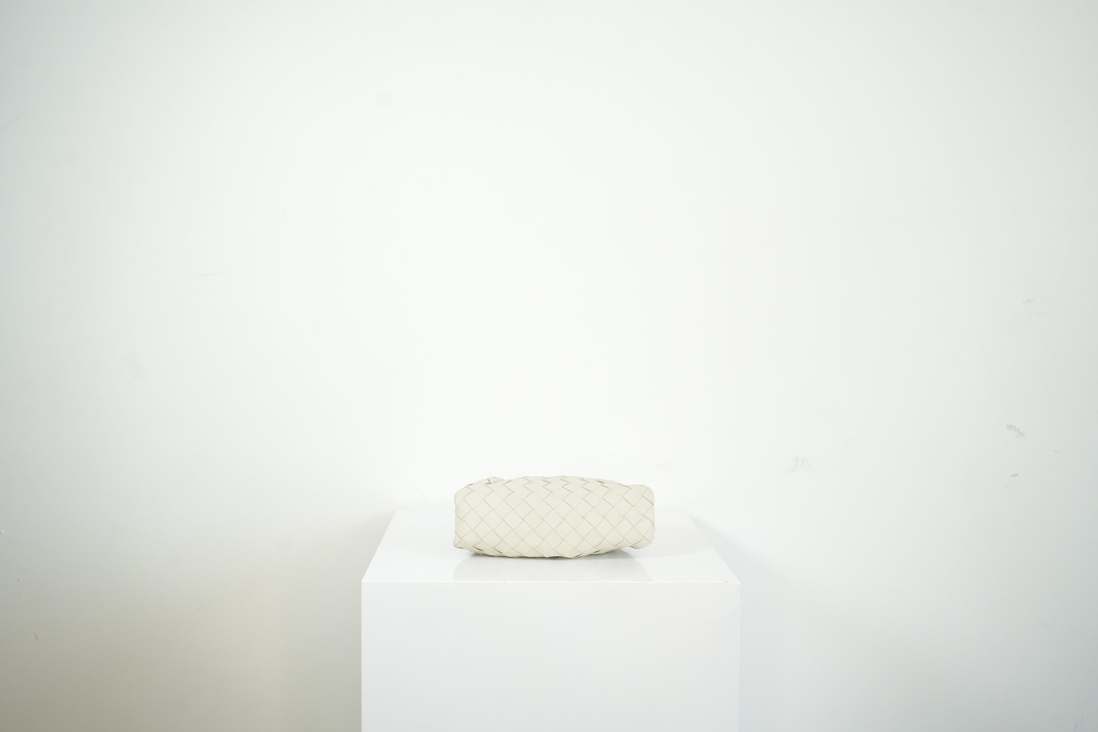 Bottega Veneta Nappa Introcciato Mini Pouch White