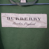 Burberry Nylon Hooded Mod Coat Parka Jacket Olive Green Size 0