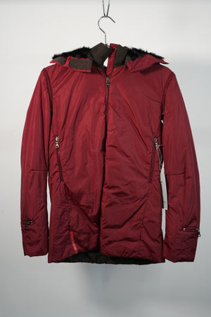 Prada Sport Red Nylon Jacket with Detachable Hood