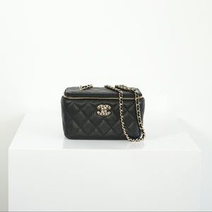 SF EXCLUSIVE: Chanel Black Caviar Vanity (Jewel CC Logo) Full Set