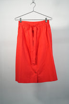 Celine Poppy Red Cotton Skirt Size 38
