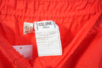 Celine Poppy Red Cotton Skirt Size 38