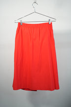 Celine Poppy Red Cotton Skirt Size 38