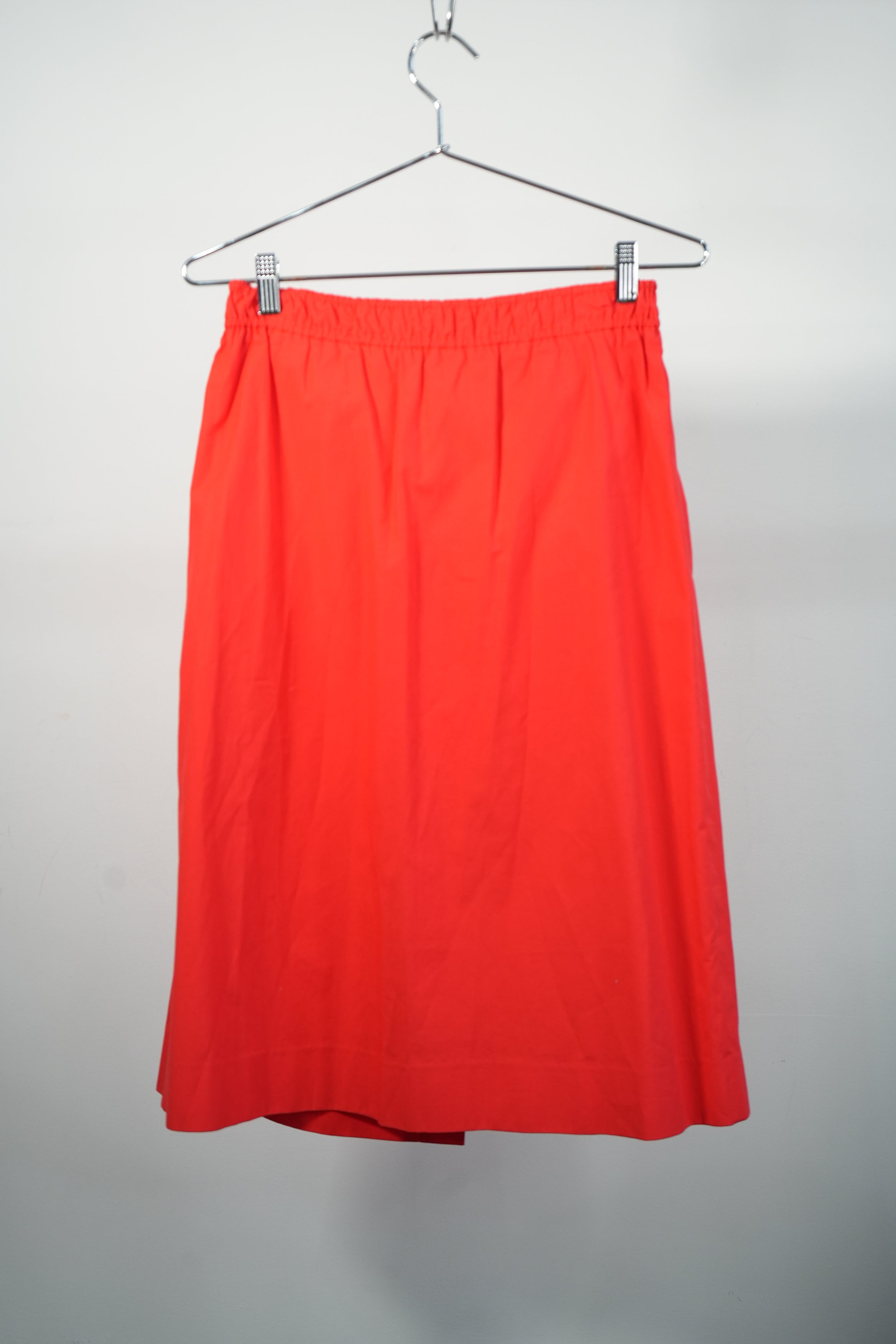 Celine Poppy Red Cotton Skirt Size 38