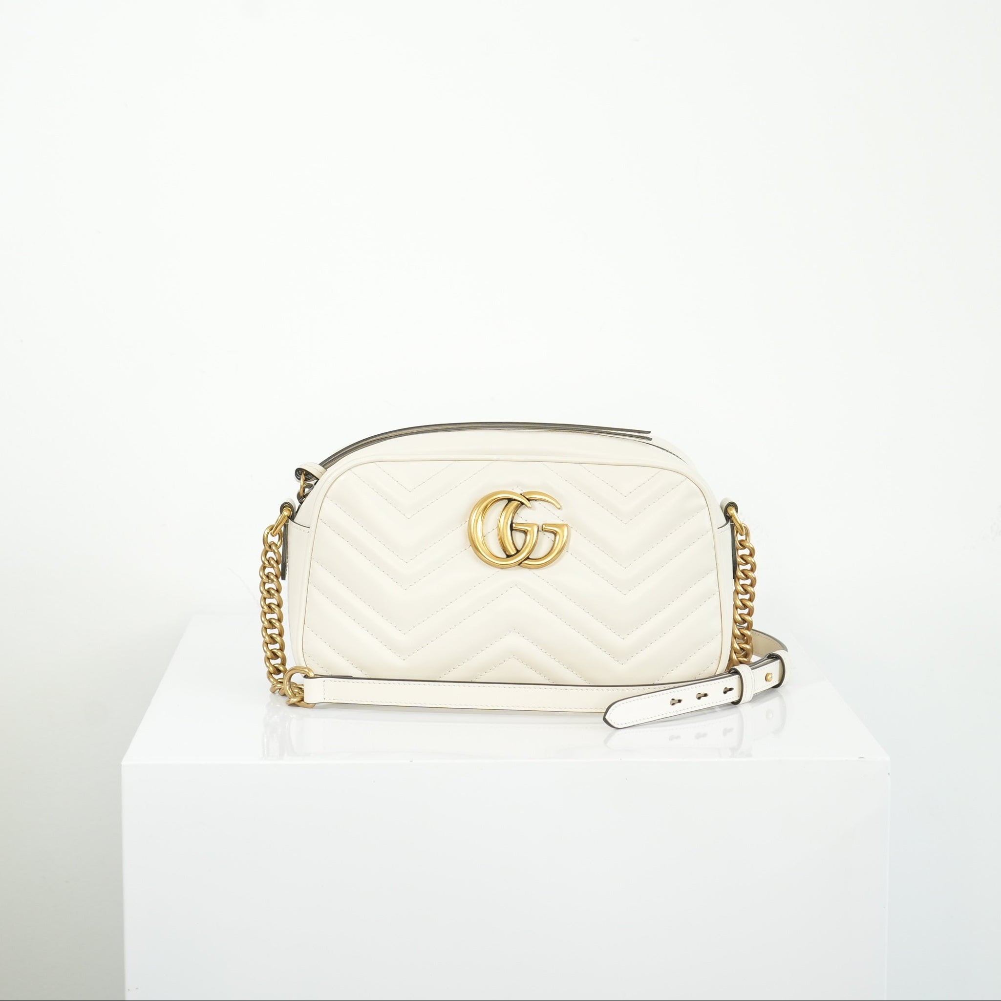 Gucci GG Mini Marmont White, Full Set