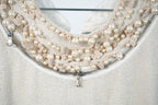 Moschino Pearl Collar Sleeveless Dress Beige New with Tags