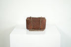 Chanel Classic brown raffia Vanity with chain (full set)