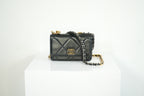 Chanel 19 Black Quilted Lambskin Wallet On Chain