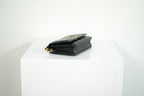 Chanel 19 Black Quilted Lambskin Wallet On Chain