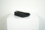 Chanel 19 Black Quilted Lambskin Wallet On Chain