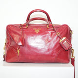 Prada Leather Calfskin Bauletto Handbag Shoulder Bag