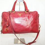 Prada Leather Calfskin Bauletto Handbag Shoulder Bag