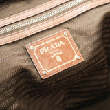 Prada Vitello Shine 2 Way Bag Brown Leather