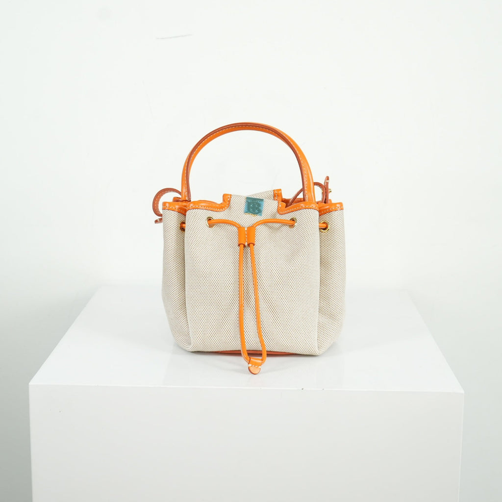 Burberry Canvas TB Drawstring Bucket Bag
