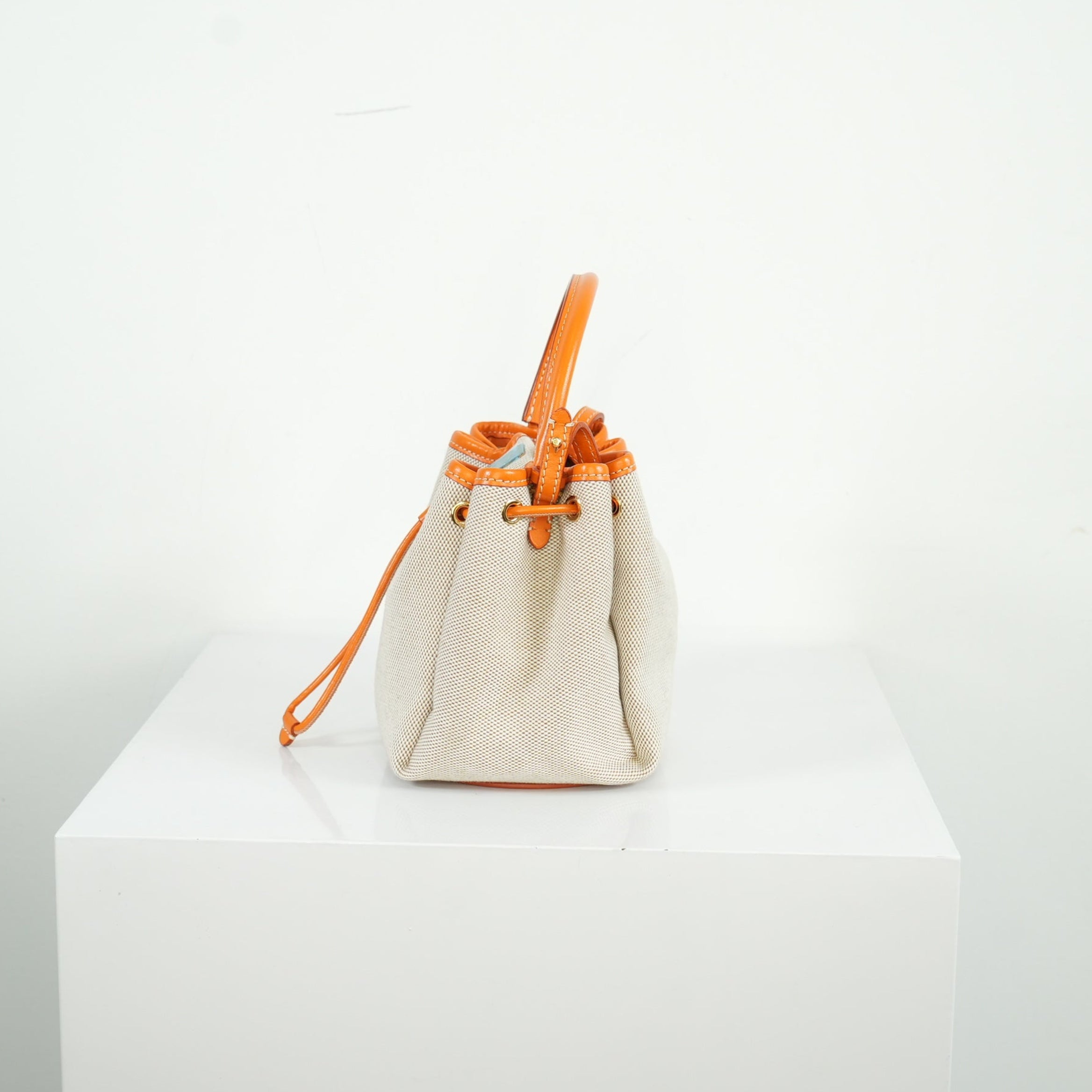 Burberry Canvas TB Drawstring Bucket Bag