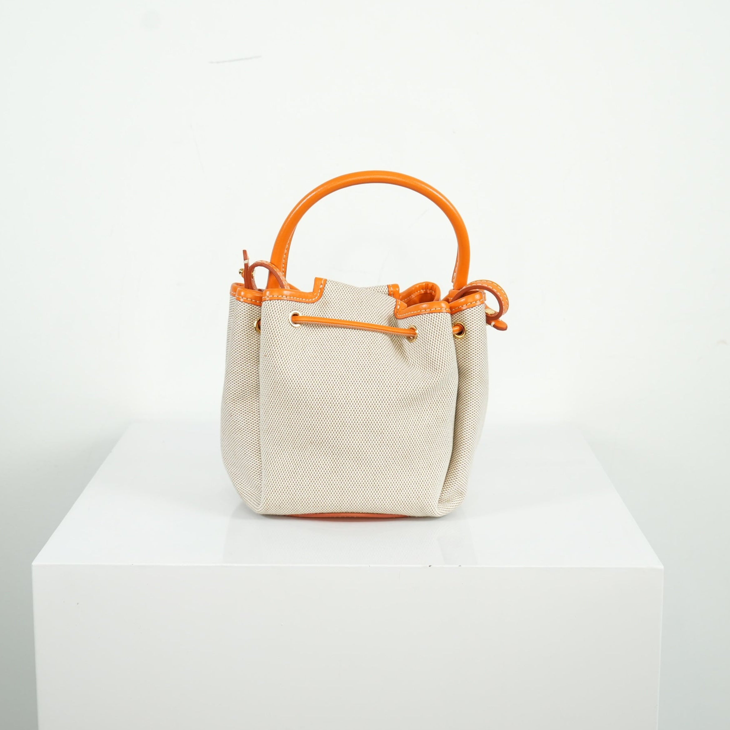 Burberry Canvas TB Drawstring Bucket Bag