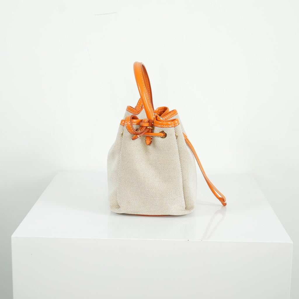 Burberry Canvas TB Drawstring Bucket Bag