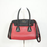 Prada 2 Way Black and Red Handbag Bag