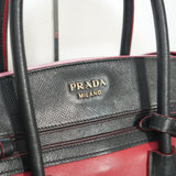 Prada 2 Way Black and Red Handbag Bag
