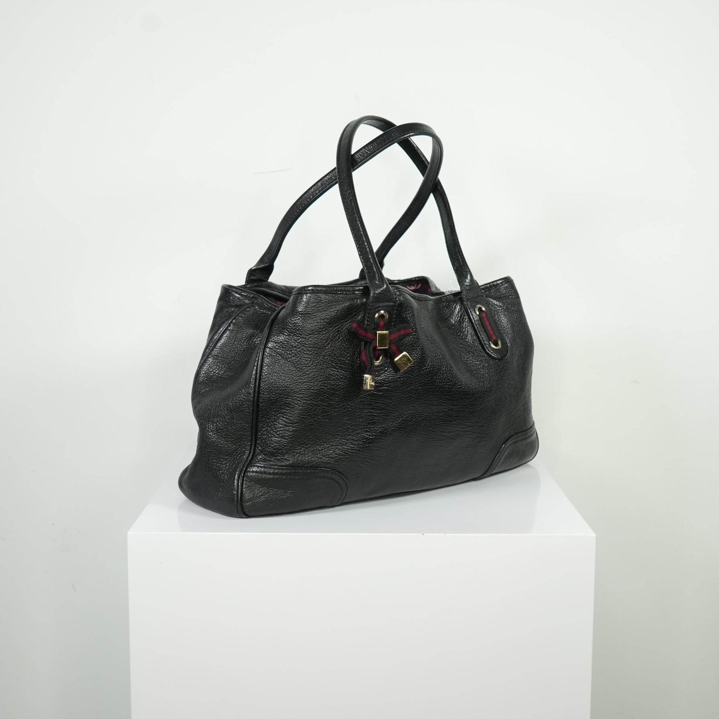 Gucci Black Leather Princy Shoulder Bag