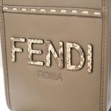 Fendi Sunshine Shopper small Leather 2 Way Handbag Brown 8BS051
