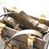 Fendi Sunshine Shopper small Leather 2 Way Handbag Brown 8BS051