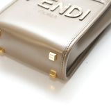 Fendi Sunshine Shopper small Leather 2 Way Handbag Brown 8BS051