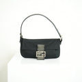 Fendi Black Nylon Baguette Shoulder Bag