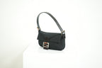 Fendi Black Nylon Baguette Shoulder Bag