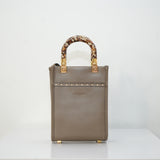 Fendi Sunshine Shopper small Leather 2 Way Handbag Brown 8BS051