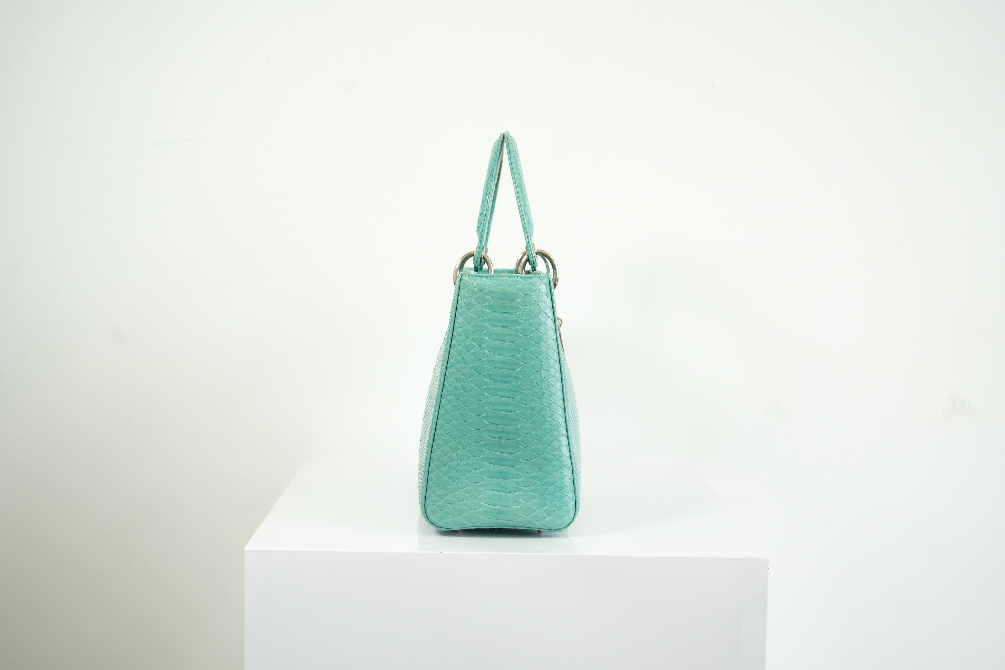 Christian Dior Blue Python Lady Dior Bag