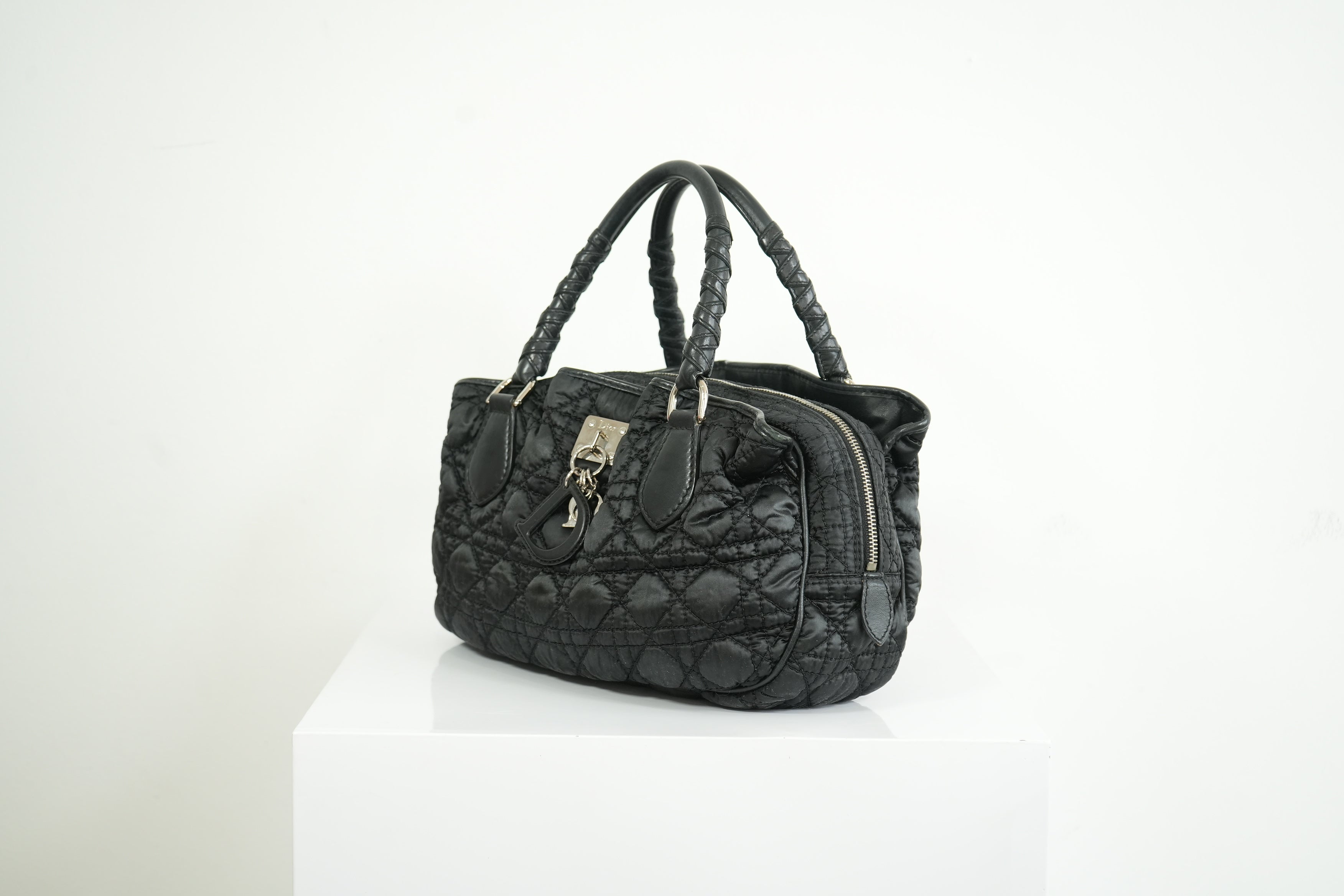 Christian Dior Black Nylon Cannage Lovely Bag
