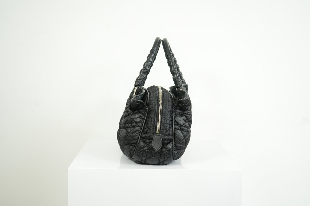Christian Dior Black Nylon Cannage Lovely Bag