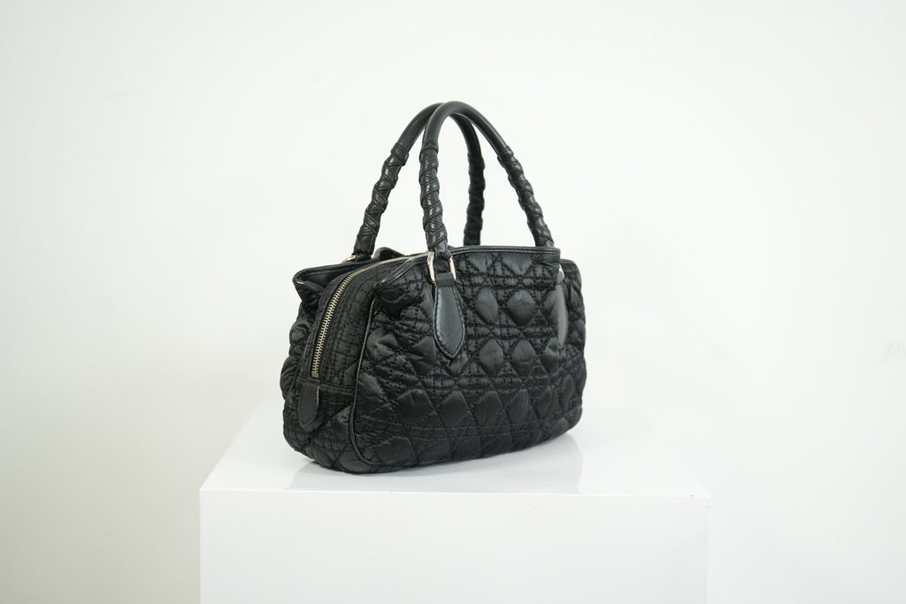 Christian Dior Black Nylon Cannage Lovely Bag