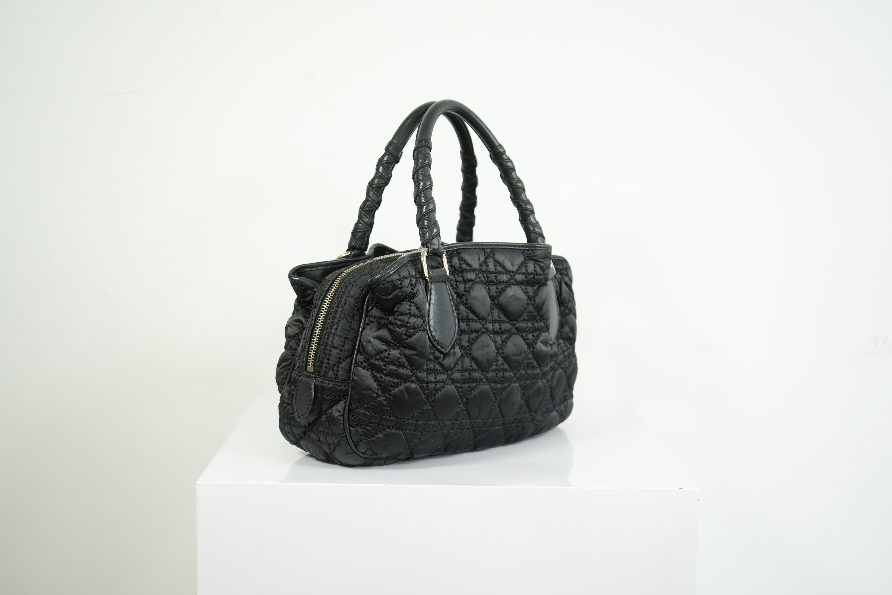 Christian Dior Black Nylon Cannage Lovely Bag