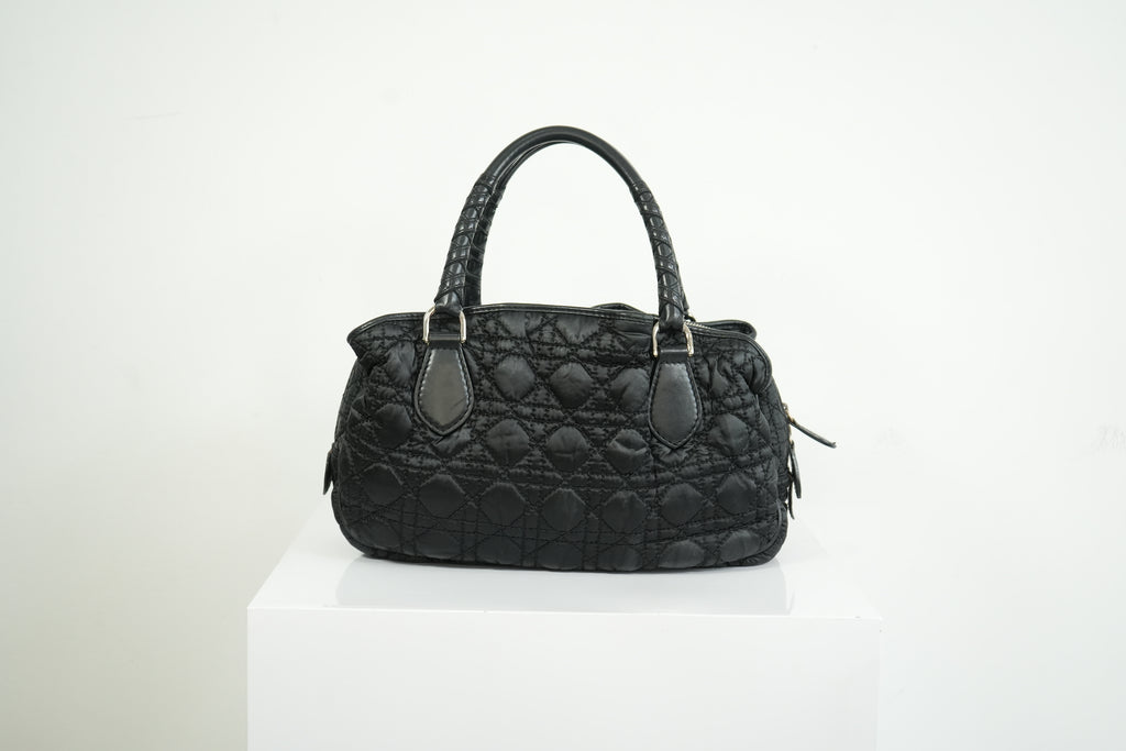 Christian Dior Black Nylon Cannage Lovely Bag